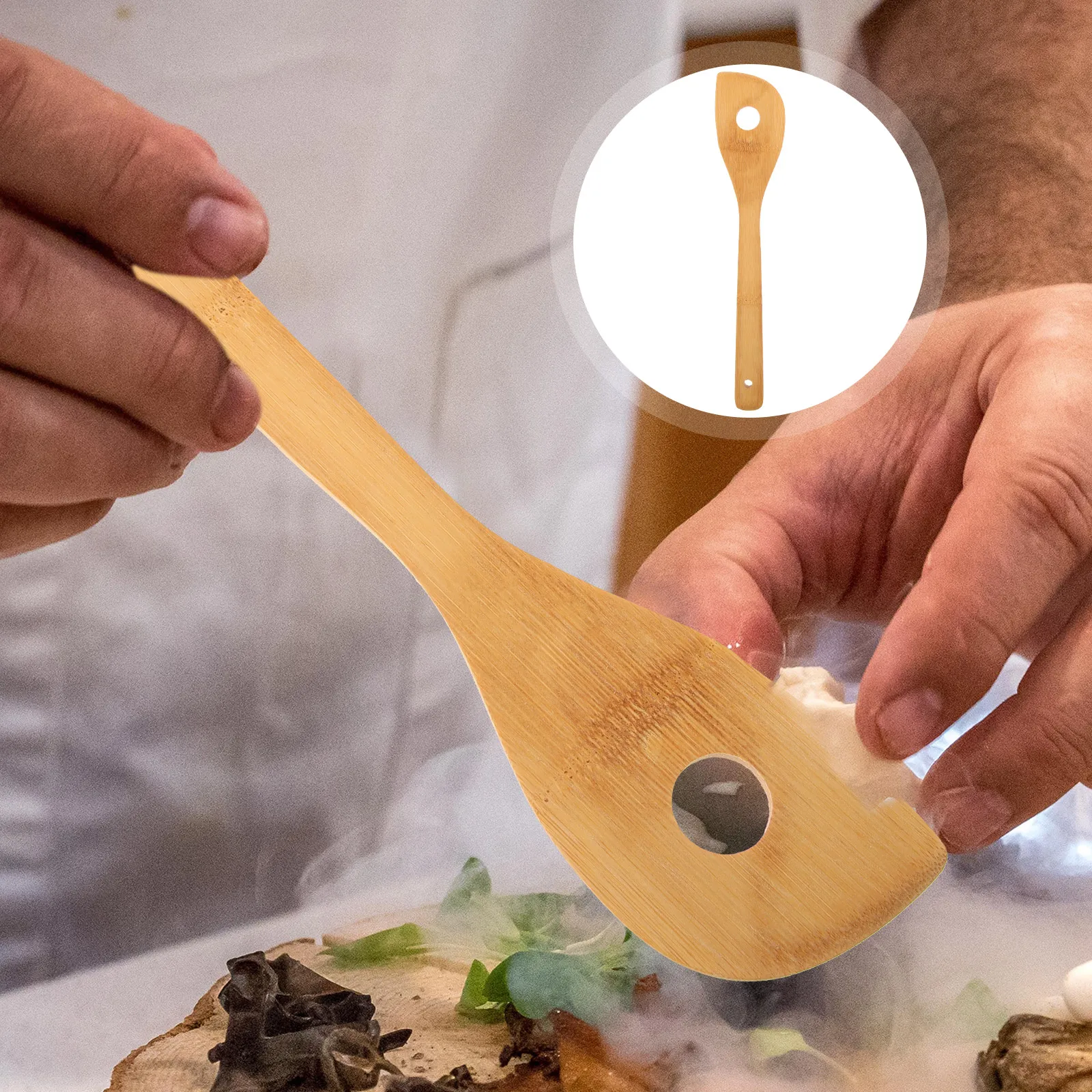 

3 PCS Stir-mixed Wooden Egg Beater Stirring Rod Cooking Utensil Spatula Spoon Mixing for Eggs Baking with Hole Bar