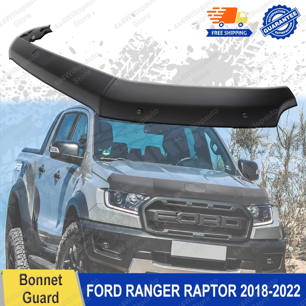 

Bonnet Guard Bug Shield Hood For Ford Ranger T7 T8 2015-2022 Raptor Wildtrak XLT XLS Bonnet Scoop Car Exterior Accessories