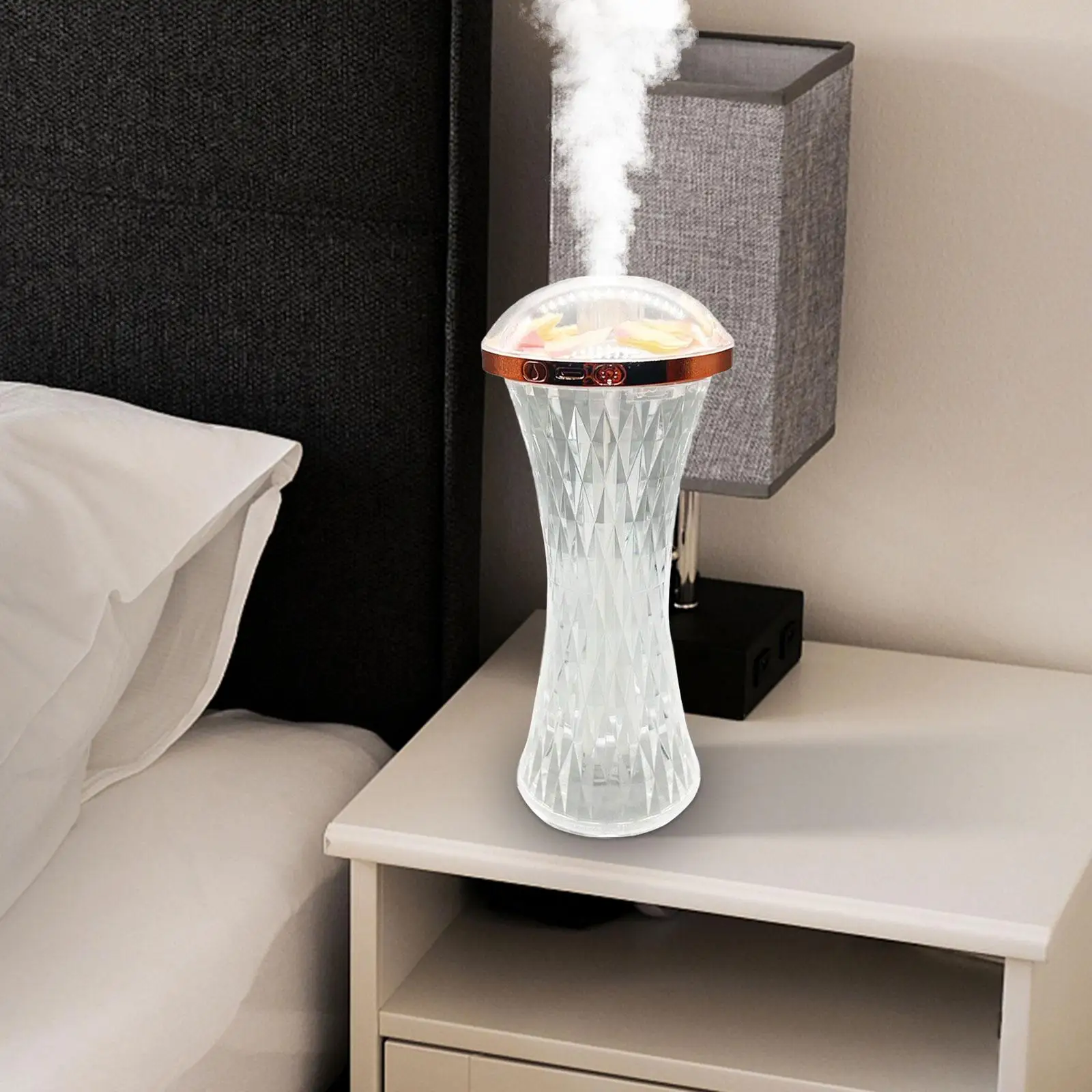 Mushroom Humidifier Mist Humidifier Colorful Light Desk Silent Purifier Diffuser