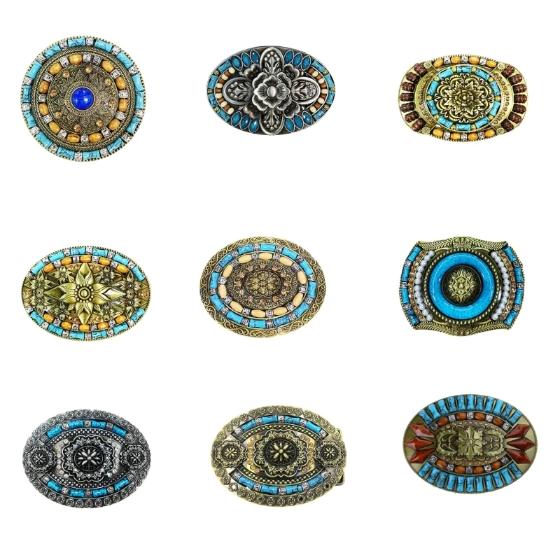 

Vintage Carved Floral Pattern Belt Buckle Metal Adult Teenagers Belt Buckle Replacement DIY Craft Belt Buckle Supplies Dropship