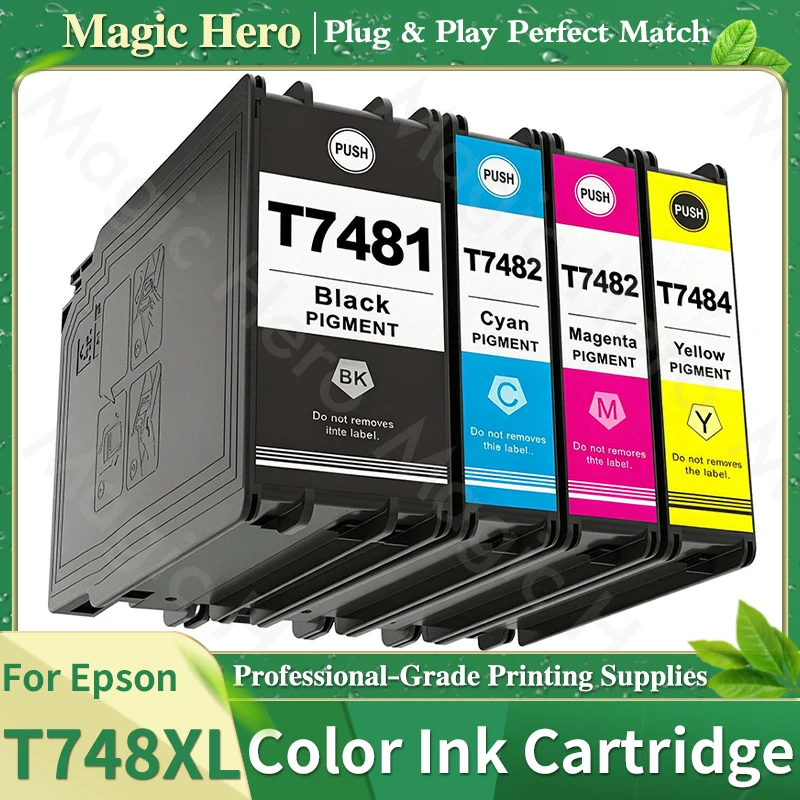 T748XL T7481-T7484 Premium Compatible Ink Cartridge For Epson WorkForce Pro WF-8090 WF-8590 WF-6090 WF-6530 WF-6590 Printer