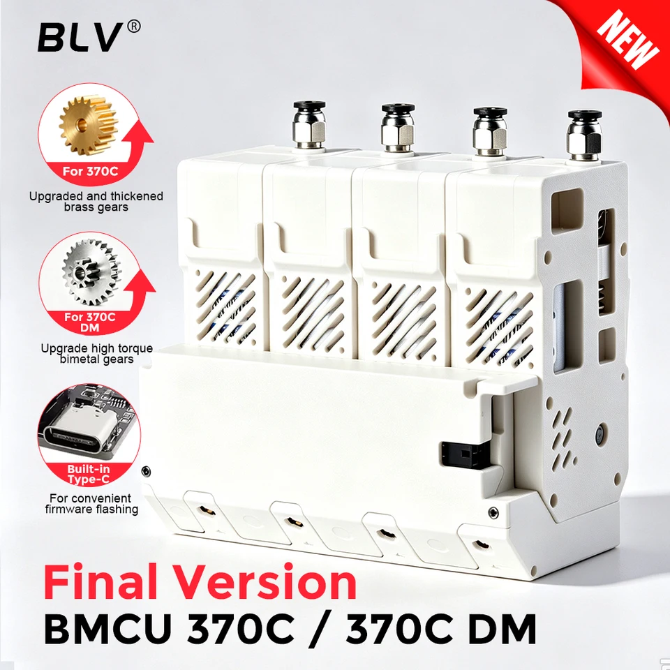 BLV® BMCU 370C New / 370C DM New Upgrade Metal Gears, High‑Torque