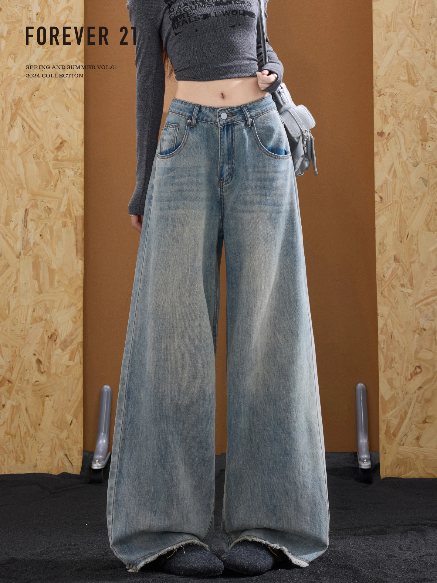 High Waist Loose Fit Straight Leg Denim Wide Leg Pants Women's Autumn New Style Versatile Light Blue Jeans Slimming Pear Shape