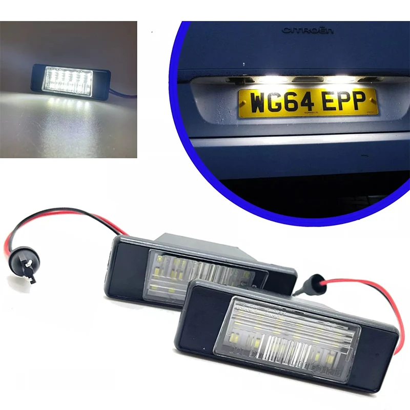 

1 Pair LED Rear Number Licence Plate Lights Lamps For Nissan NP300 Navara D23 Car Parts