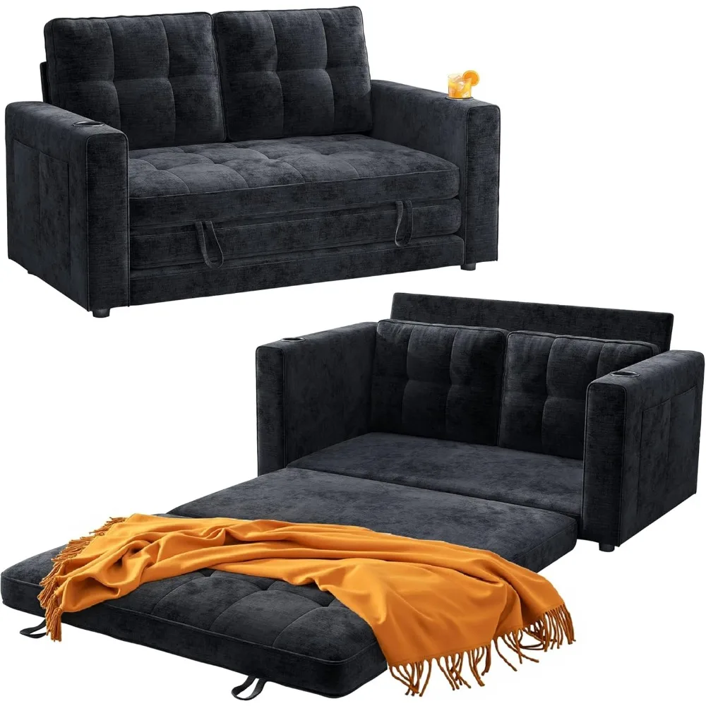 

Convertible Sofa Bed, Folding Sofa Bed 2 in1 Pull Out Loveseat Sleeper Sofa, Floor Sofa Bed for Small Spaces Folding Couch Bed