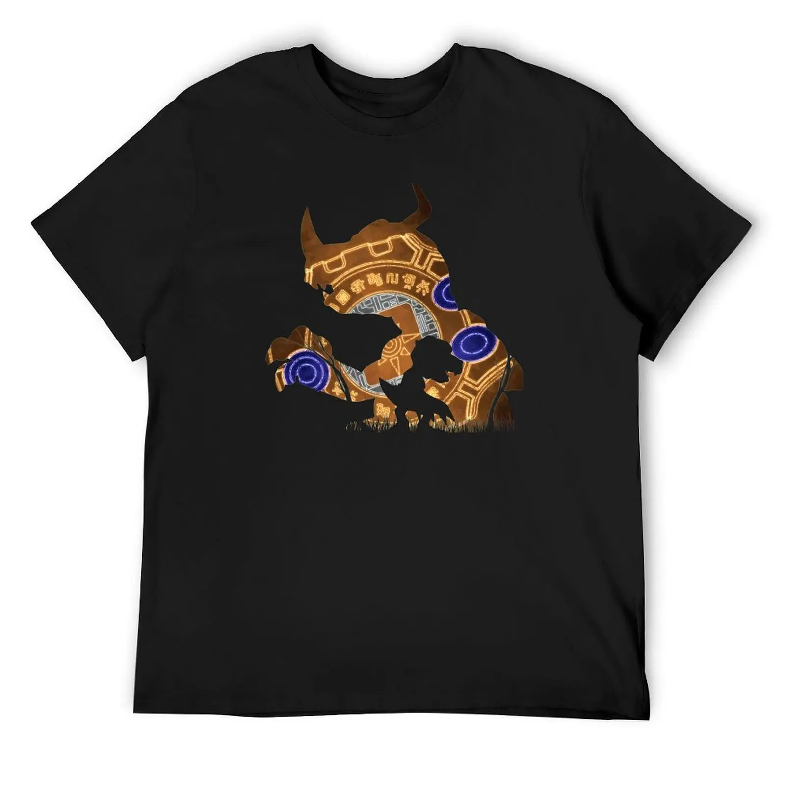 

Greymon and Agumon Digivolution Courage Set Silhouette T-Shirt fashion shirts anime cheap stuff slim fit t shirts for men