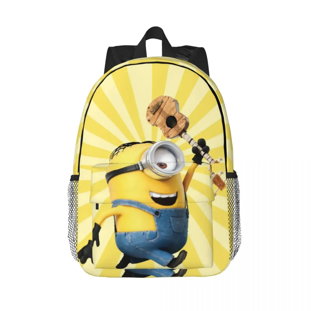 M-minions-mochila de estudiante de gran capacidad para niñas y niños, mochila impermeable ligera, 15 pulgadas