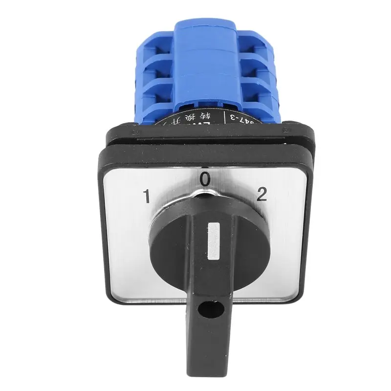 AT51-10X 3 Positions On-Off-On Changeover Control Rotary Cam Switch 20A
