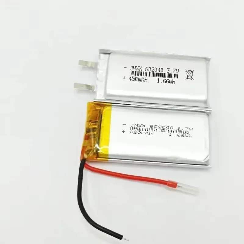 602040 3.7V Rechargeable Polymer Li-Ion Battery 450mAh Suitable for Backup Power PC 552040 601949 DVR GPS Electric Toothbrush