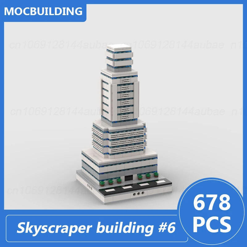 Blocs de construction MOC série ville modulaire gratte-ciel, briques à assembler, affichage d'architecture urbain, jouets éducatifs créatifs, cadeaux