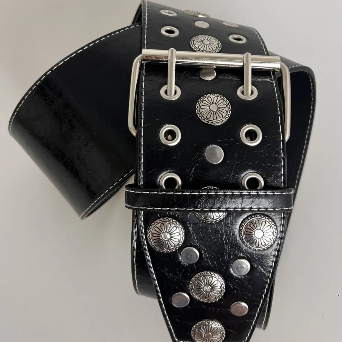 European And American Punk Sexy Wide Men's Street Irregular Claw Rivet Jeans Belt Cross-Border Hot Item
