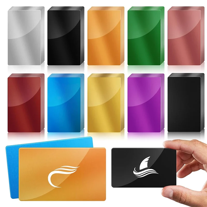 

Efficient Metal Business Card Colorful Aluminum Sheet Laser Engraving Business Card Multipurpose Engraving DIY Gift Cards