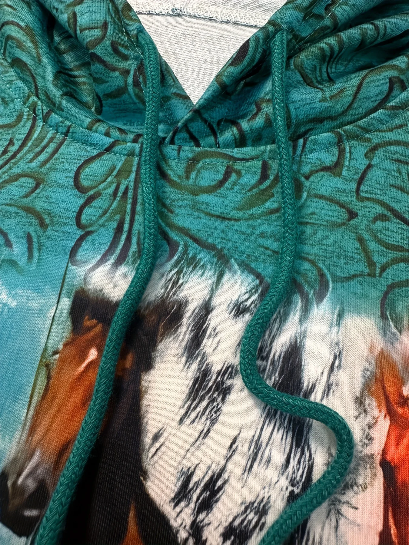 المرأة الغربية العرقية طباعة البلوز هوديي عارضة الرجعية طباعة مقنعين البلوز الملابس النسائية قمم