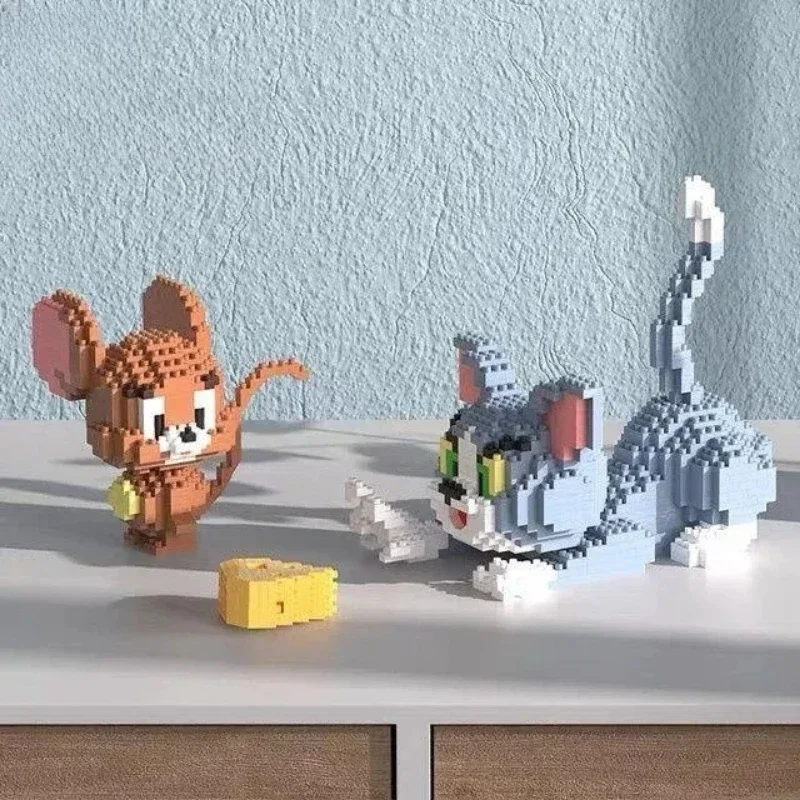 Brinquedos infantis Ute Cat para blocos de construção, mini tijolos, rato travesso, modelo 3D, presente para adulto