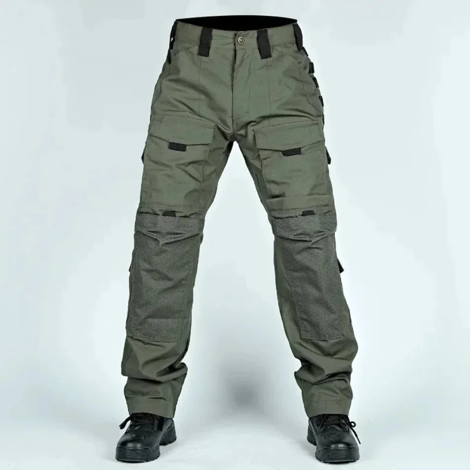 Taktische Hosen für Herren, Outdoor-Cargohosen mit mehreren Taschen, Militär-Kampfhosen, strapazierfähige Wander- und Arbeitshosen für Herren. – Detail 23