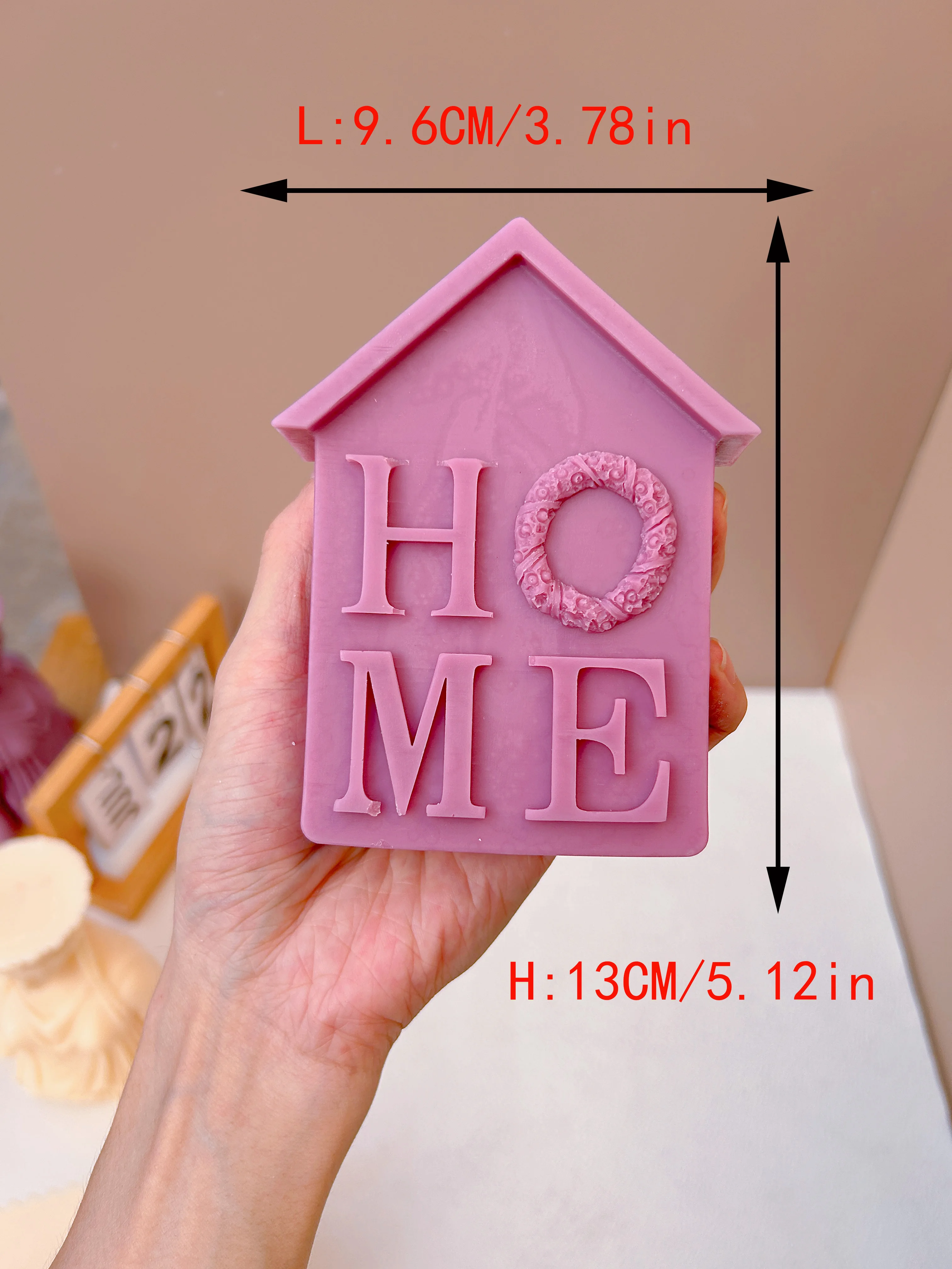 DIY House Shape Candle Mold Christmas Candle Silicone Mold House Gypsum Resin Mold Christmas Home Decoration Wax Mould