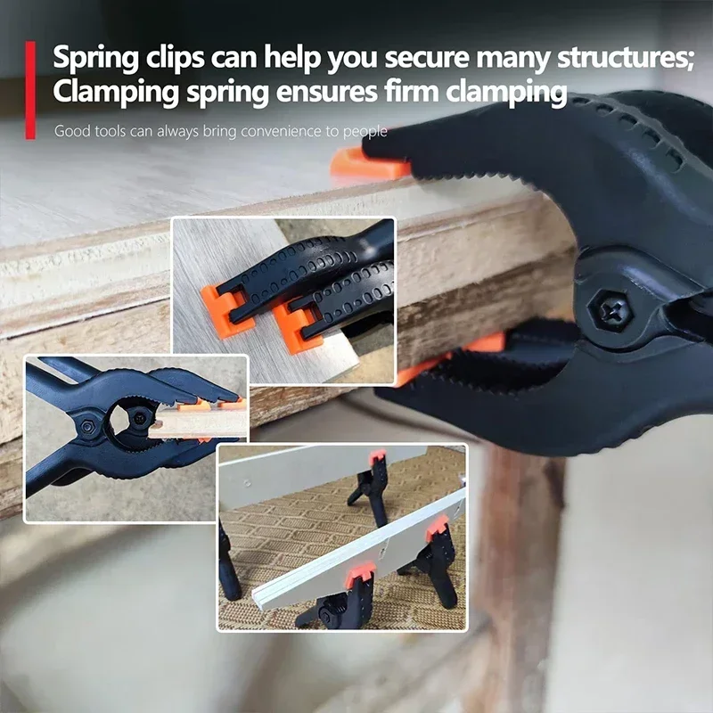 2inch 5-20PCS Plastic Adjustable Woodworking Clamps Wood Working Tools Spring Clip Carpentry Clamps Outillage Menuiserie