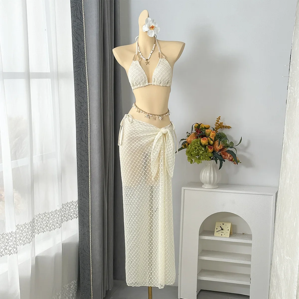 2026 Cut Out One Piece Swimsuit with Skirt Women Hollowen Swimwear Monokini Patchwork Bodysuit Bathing Suit Beach Wear