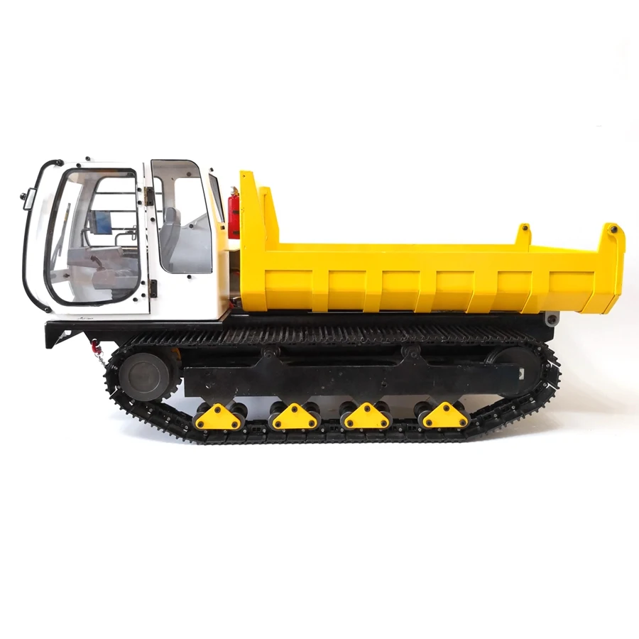 RC شاحنة قلابة معدنية 1/12 كامل المعادن الزاحف شاحنة هيدروليكية التحكم عن بعد نموذج RTR فرش لودر أطفال بالريموت كنترول نموذج