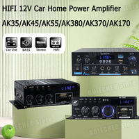 AK35/AK45/AK55/AK380/AK370/AK170 High Power Amplifier HIFI Stereo Audio Amplifiers 12V Car Home Sound Speaker Power Amplifier