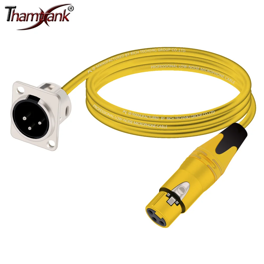 

XLR Cable,3Pin XLR Female to 3Pin XLR Male Panel Mount Chassis Socket Pass Through Extension Cord,XLR Feed/Pass Thru Converter