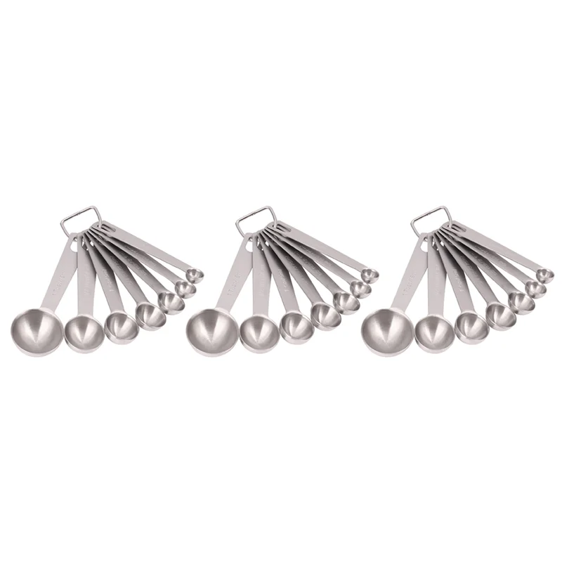 LICE-21X LICE-21X Stainless Steel Measuring Spoons Stackable Measure Spoon For Dry And Liquid Ingredients Etched Marked Baking Spoon - Aliexpress Deal