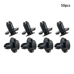 50Pcs Fender Liner Panel Clip Cowl Grille Bumper Under Cover Push-Type Retainer 01553-05933 for Nissan 370Z Infiniti EX35 EX37