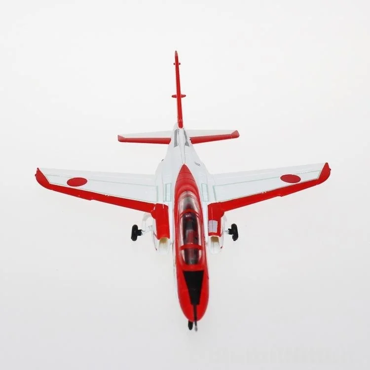 Scale Plane Models 1:100 T-4 Red Dolphin Aerobatic Team Alloy Aircraft Model Finished Collectible Ornament Displays