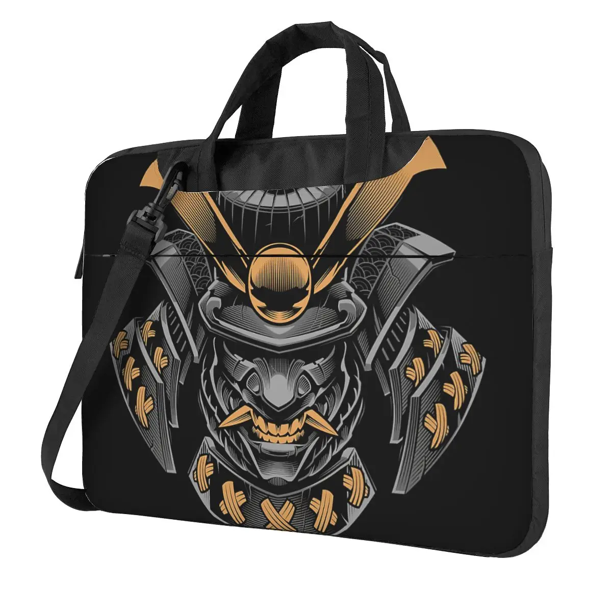 

Samurai Helmet Manga Art - Dark Ver Laptop Bag Case Protective Vintage Computer Bag Bicycle Crossbody Laptop Pouch