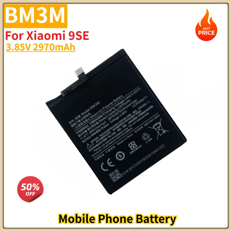 

BM3M High Quality Phone Battery 3.85V 2970mAh For Xiaomi 9SE Brand New Replacement Battery
