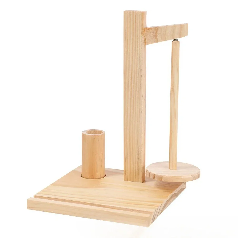 Cross-border solid wood spool rack, knitting tool, creative wool storage rack, wooden magnetic yarn ball bracket