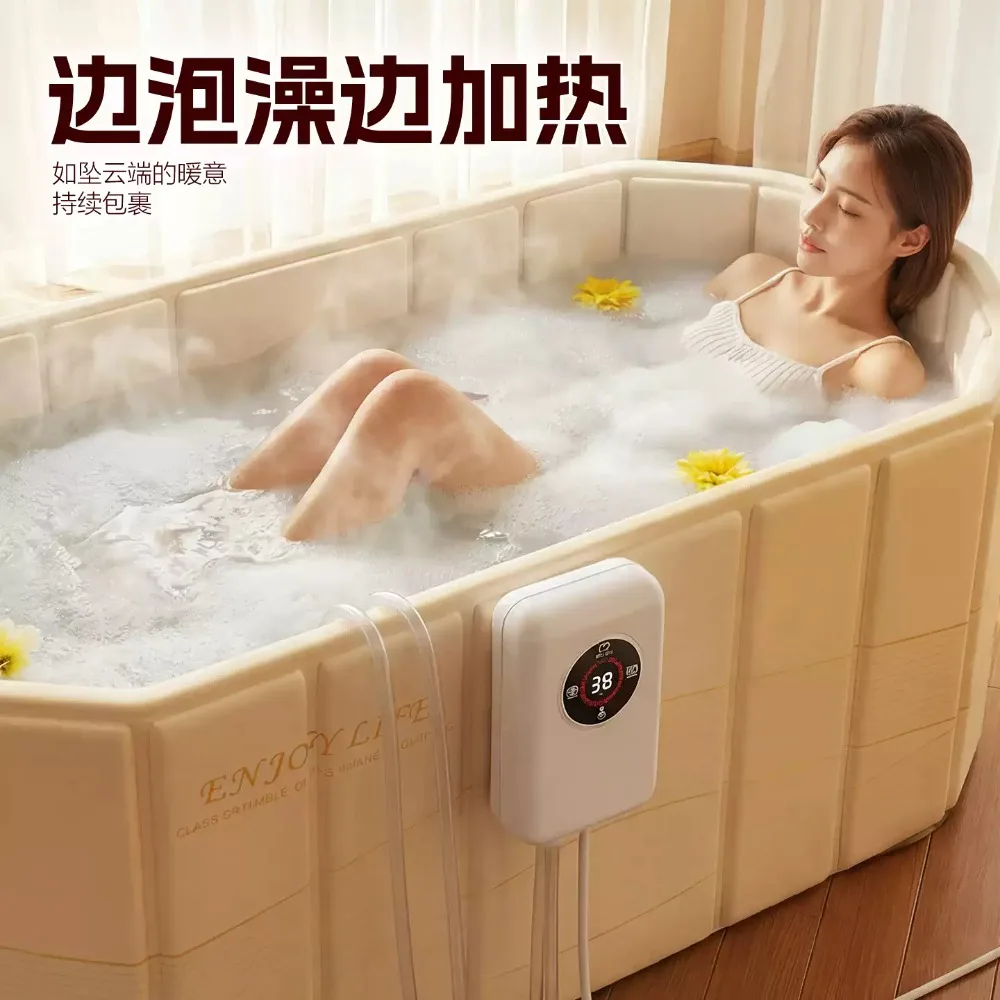 Water Circulation Constant Temperature Heater Folding Bathtub Heating Device For Bath Sauna Steam Shower Spa Use
