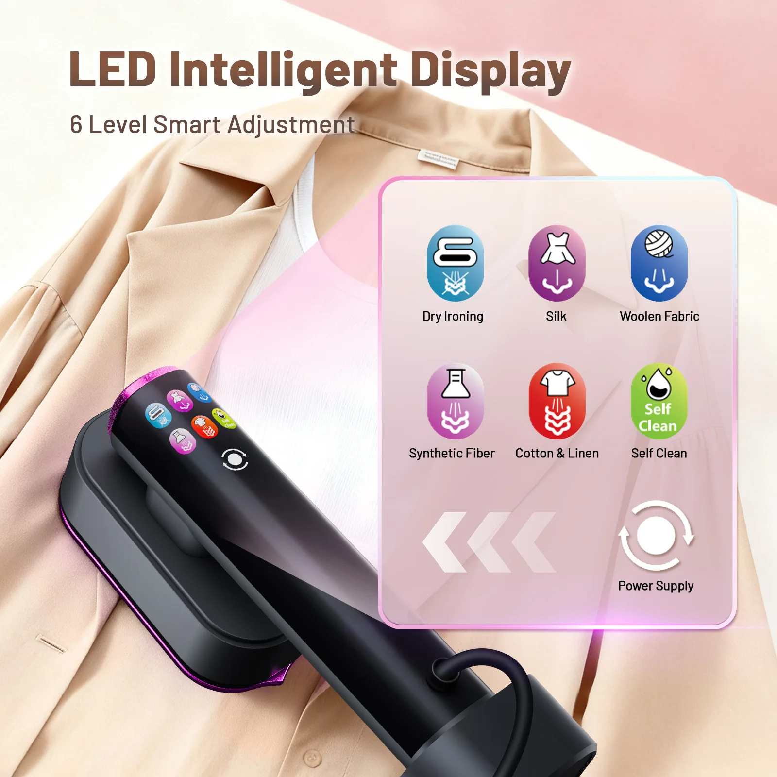 

Steam Iron Mini Portable Iron Handheld machine Folding Garment Hanging Steamer Clothes Ironing Wet Dry Ironing Machine Home Iron