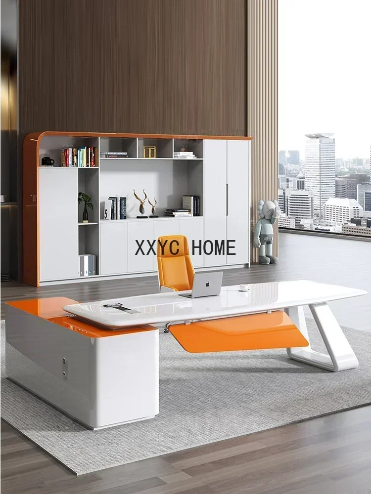 

Стол Boss, простой современный легкий роскошный офисный стол с краской для босса, модный комбинированный офисный стол