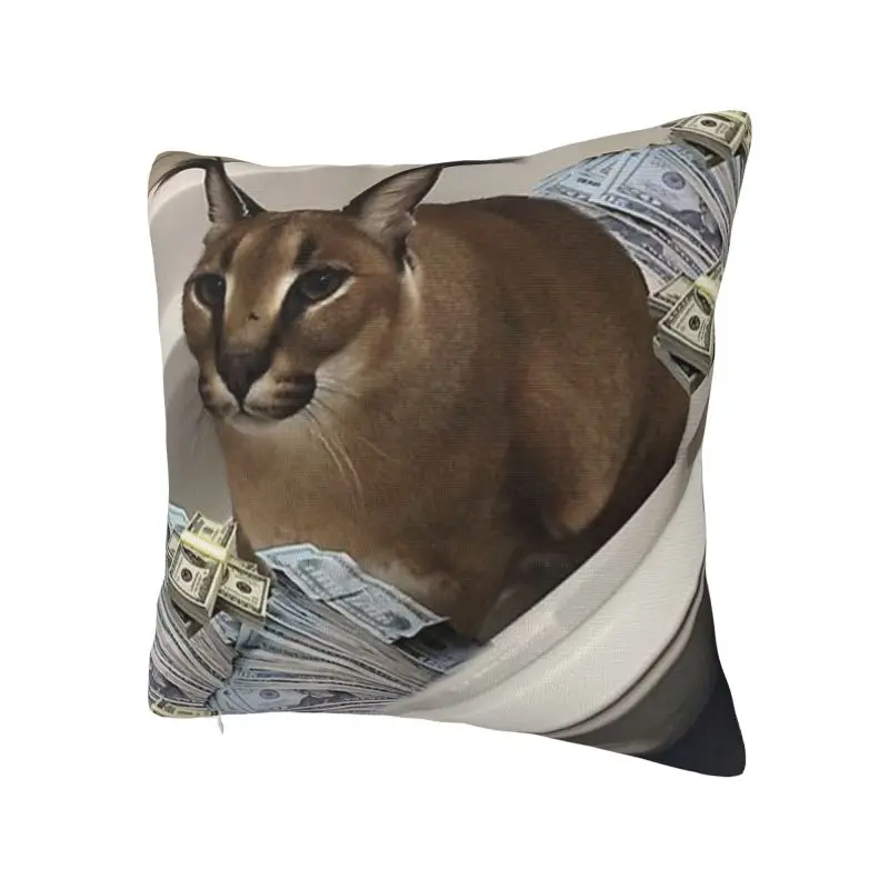 Personalized Caracal Big Floppa Cash Square Pillow Case Home Decor 3D Double-sided Printing Africa Gosha Cushion Cover for Sofa