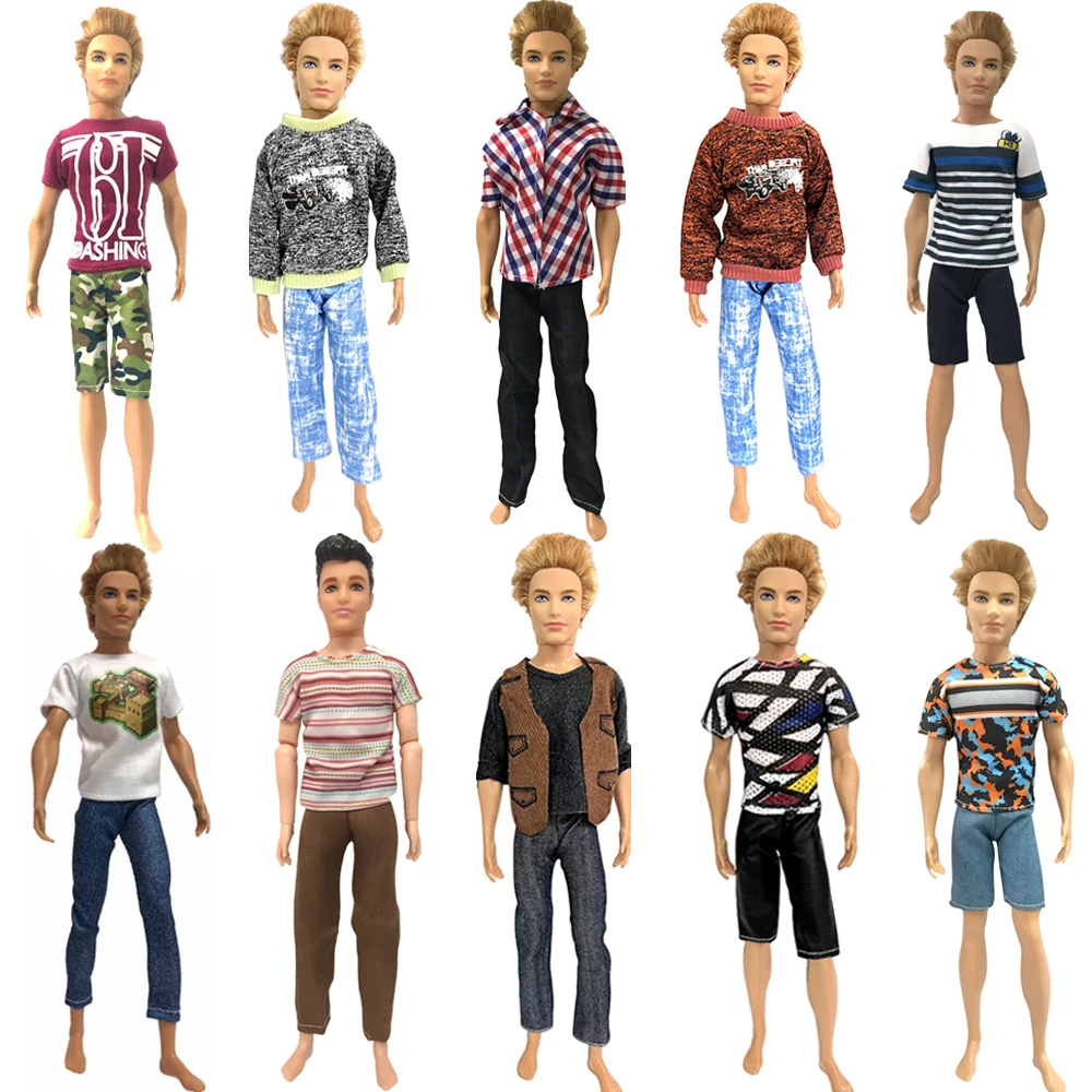 1 Set  Fashion Clothes For Male 1/6 Doll Daily Wear Casual Suit Sweatshirt Pants  Modern For Ken Clothes Dolls  Accessories JJ