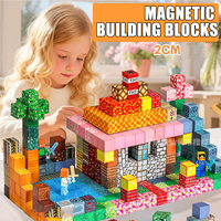 10-100pcs Magnetic Blocks-Build Mine Magnet World Set for Children Sensory Construction Toys for 2cm Building Block Toys Gifts