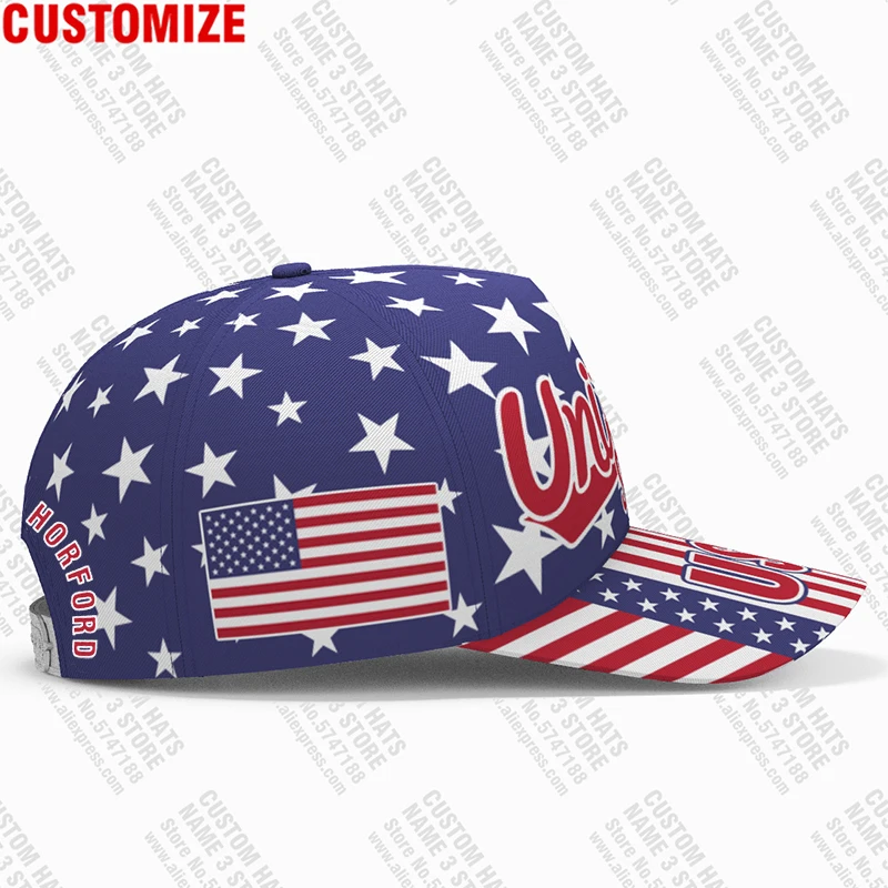 American Baseball Cap Free Custom Name Number Logo Team Photo Horford Usa Casual Hat Travel Us Flag 42 United States Headgear