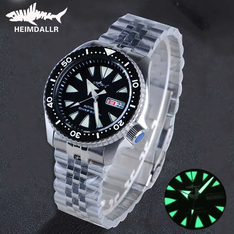 Heimdallr Men Dive Mechanical Watch 20ATM Waterproof Sapphire Crystal Ceramic Bezel Luminous Stainless NH36 Automatic Wristwatch