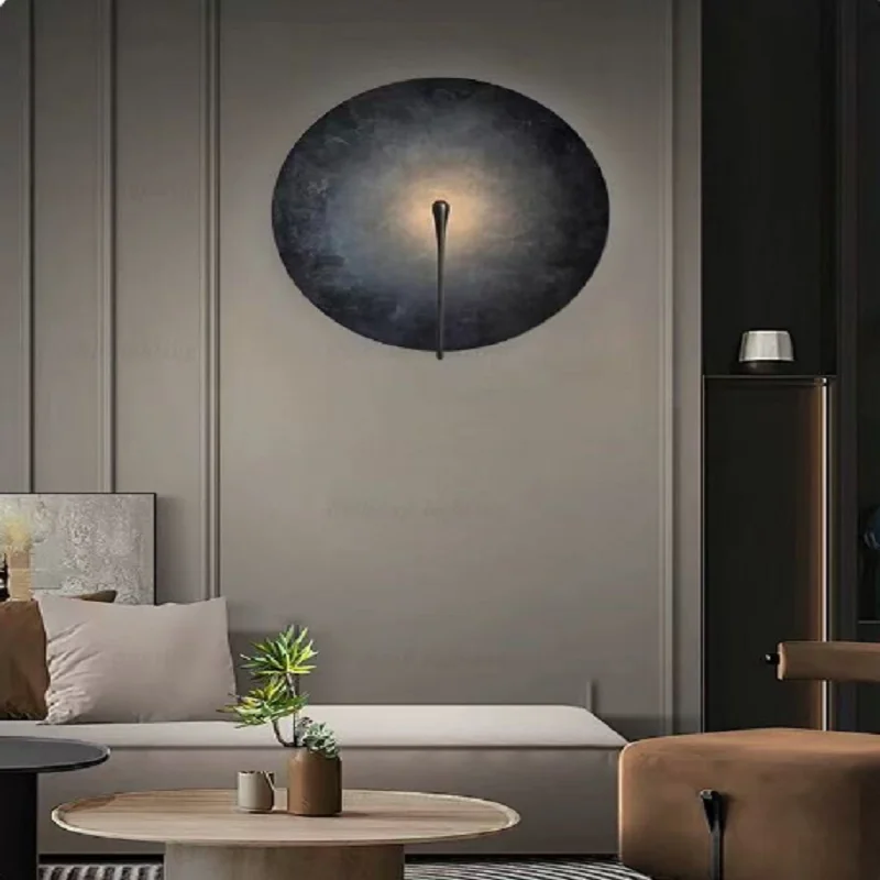 

Italian-style round living room wall lamp designer art modern minimalist unique creative decoration bedroom bedside wall lamp