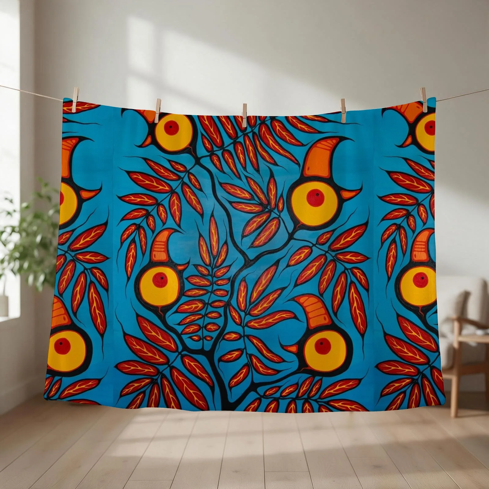 Thunderbird Tobacco Throw Blanket Beach Giant Sofa heavy to sleep bed plaid Blankets