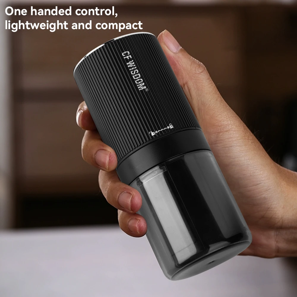 

Портативная электрическая кофемолка CF WISDOM для кемпинга, дома, путешествий, тихая мельница большой емкости, перезаряжаемая от USB