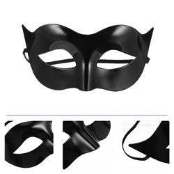 WINOMO Men Women Masquerade Costume Venetian Masquerade Mask Villain Eye Mask (Black) For Man