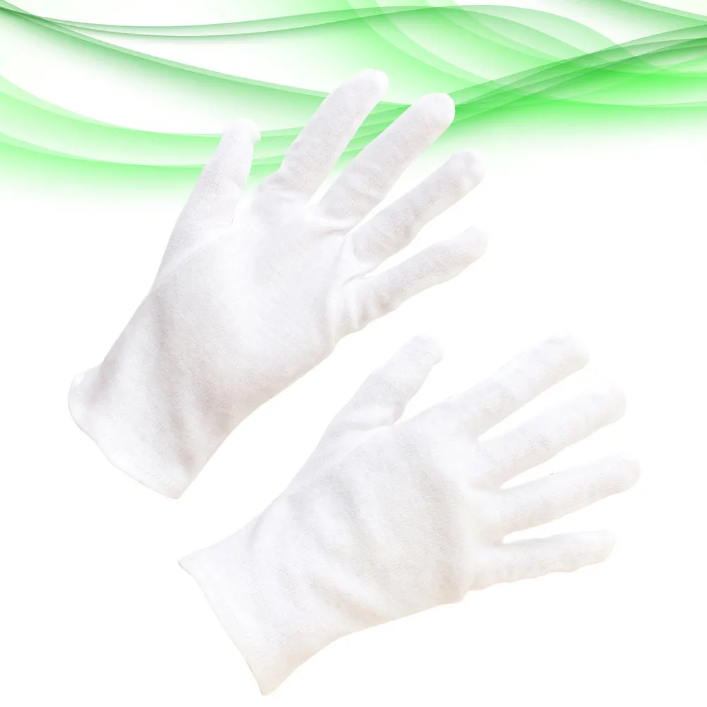 

12Pairs Industrial Cotton Gloves Lightweight Protective Work Gloves for Gardening Construction Cleaning Fingerprint Protection