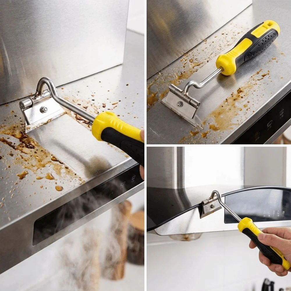 Metal Blades Cleaning Scraper Replaceable Blade Non-Slip Grip Glue Removal Blade Compact Structure Handheld Scraper