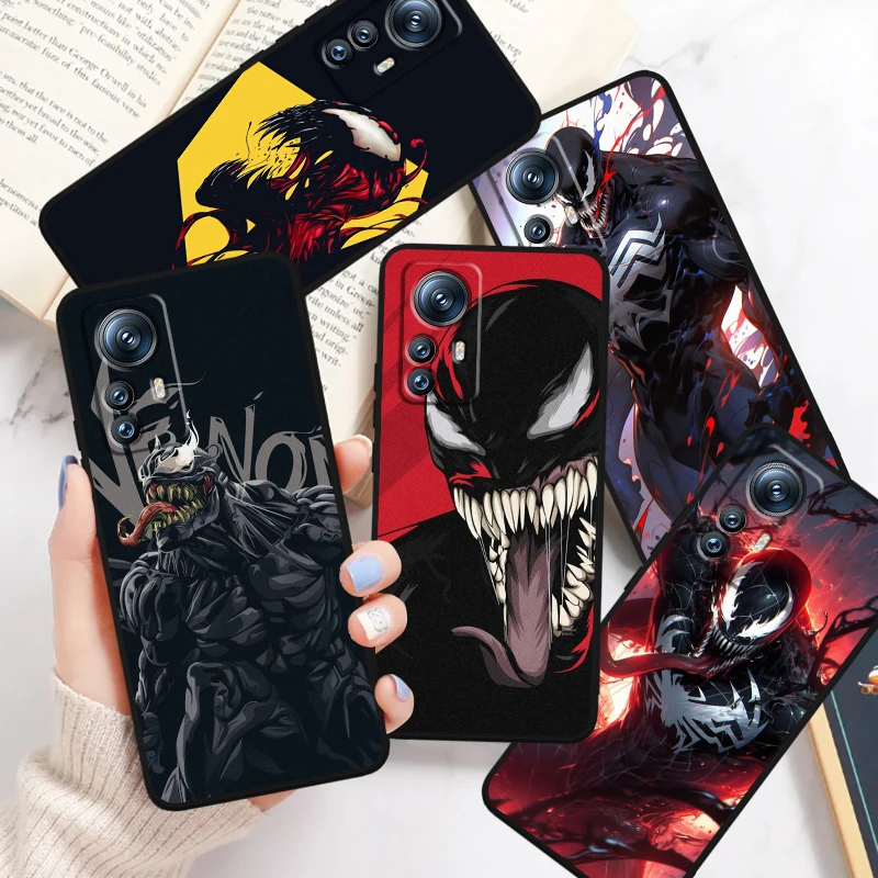 Venom Marvel Cool Mysterious For Xiaomi Mi Poco F5 F4 F3 X6 X5 X4 X3 M6 M5 M5S M4 M3 C65 Pro GT NFC 5G Black Cover Phone Case