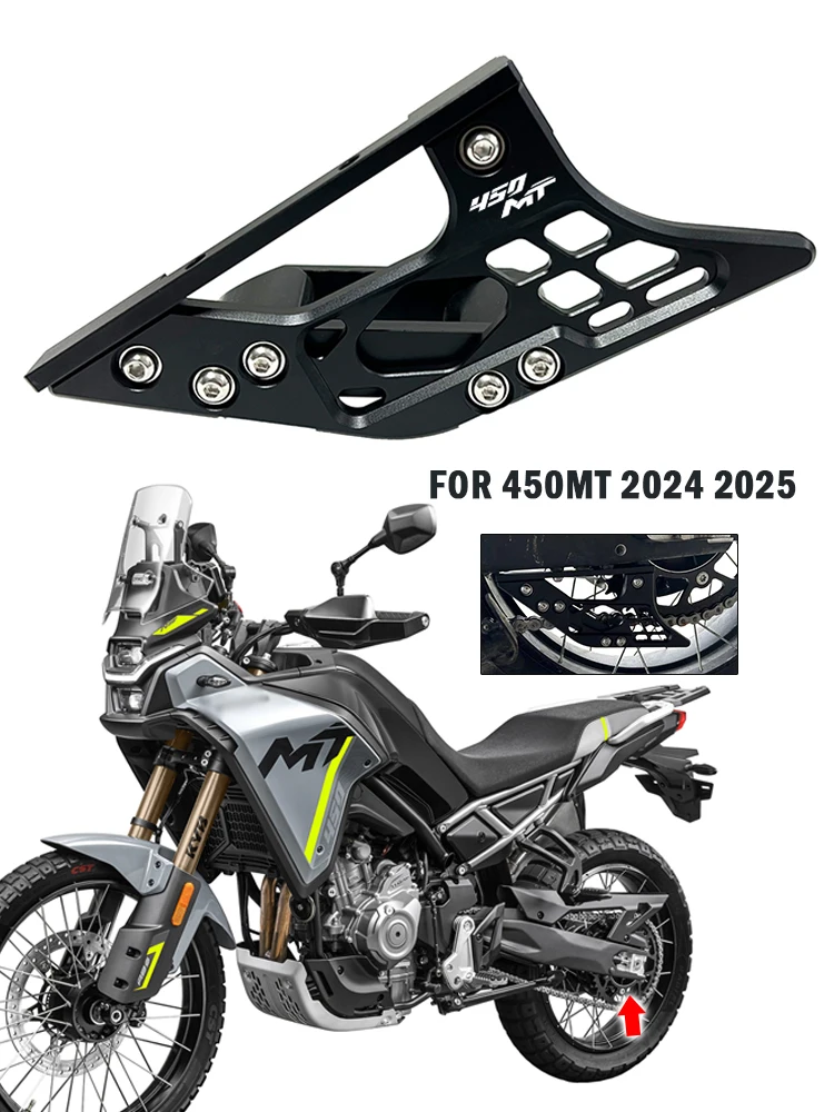 2025 NIEUWE Motorfiets Ketting Swingarm Geleider Schuifrol Beschermkap Kettingbescherming Voor CFMOTO 450MT mt450 CF 450 MT 450mt 2024 - afbeelding 2