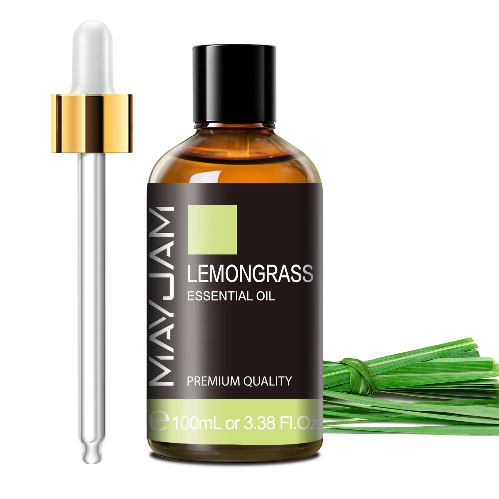 MAYJAM 100 ml pure etherische olie met glazen druppelaar, aromatherapie etherische oliën lavendel eucalyptus rozemarijn vanille aroma-olie