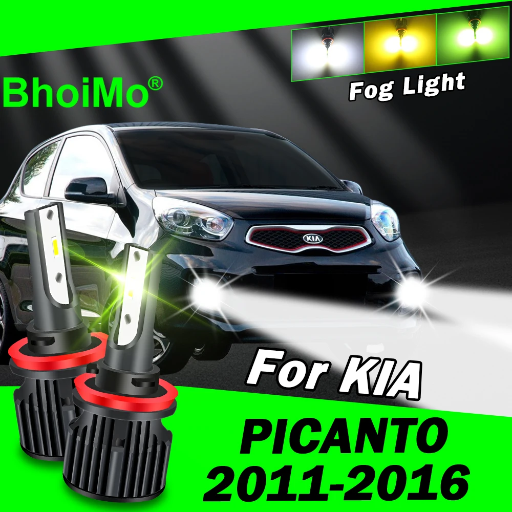 

BhoiMo For KIA PICANTO Front Fog Light Lamp 2011 2012 2013 2014 2015 2016 Led Bulbs