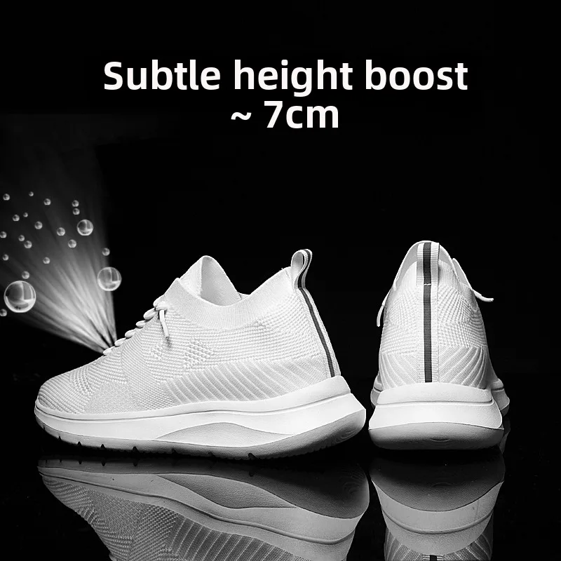 

Summer Heightening Shoes Mesh Breathable Elevator Shoes for Men Height Increase Insole 5/7CM Lift Men Sneakers Sport Shoes